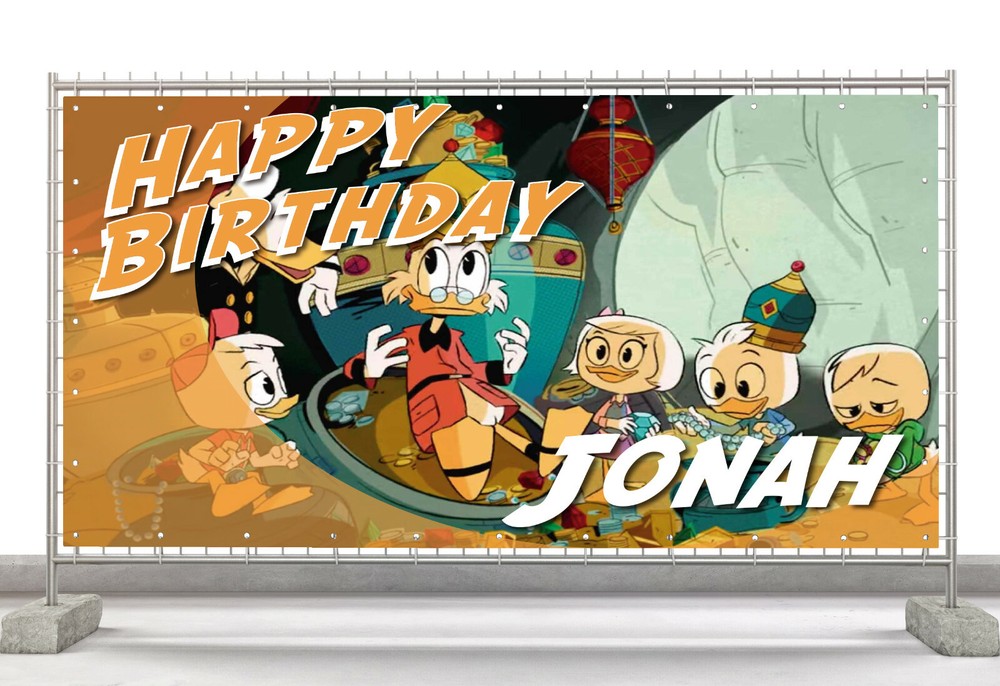 Ducktales Custom Happy Birthday Banner Personalized Poster M444