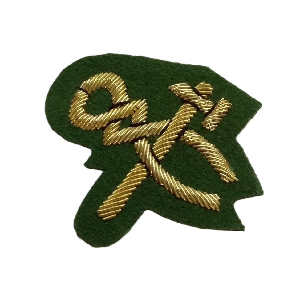 British Army Green Mess Kit Badge Hand Embroidered Craftsman Insignia Patch  