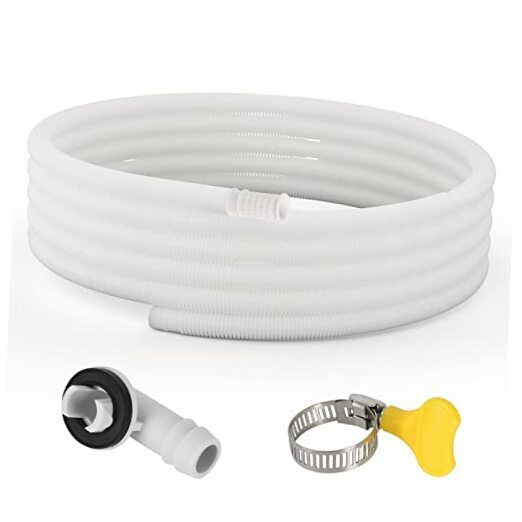Air Conditioner Drain Hose Kit, Plastic Tubing for AC Condensate, 20 FT White