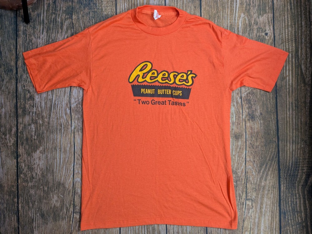 Vintage 80s Hersheys Reese's Peanut Butter Cups Single Stitch T-Shirt Size XL