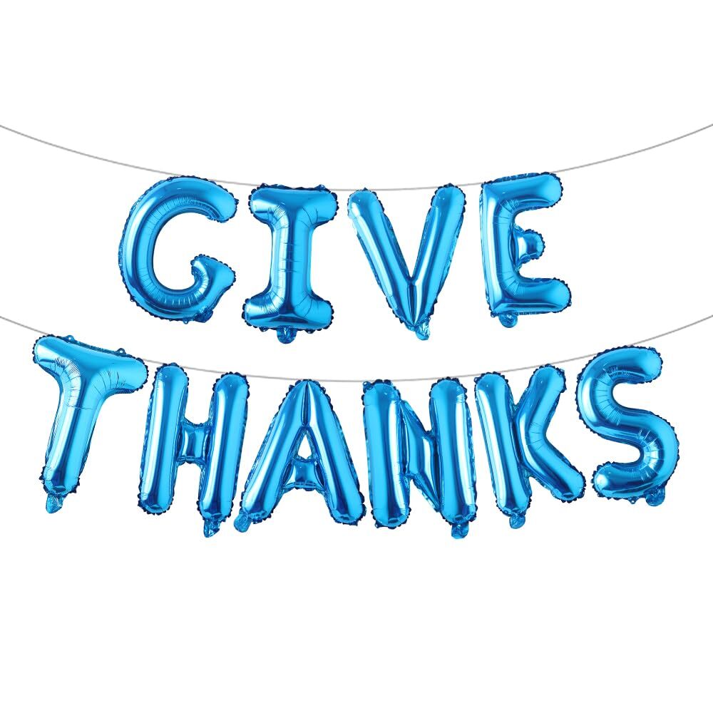 Thanksgiving Home Decor 16-Inch GiveThanks Mylar Balloon Banner