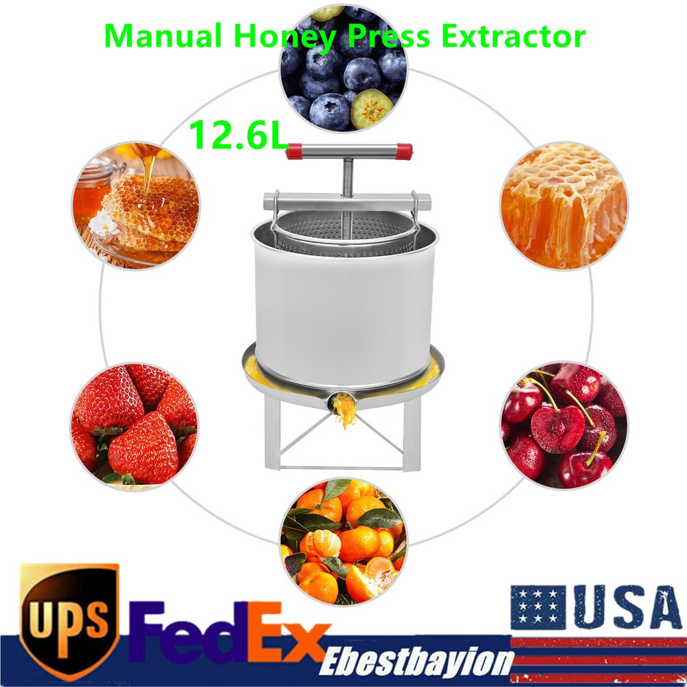 12.6L Bee Honey Press Machine Beekeeping Equipment Tool Honey Wax Press Machine