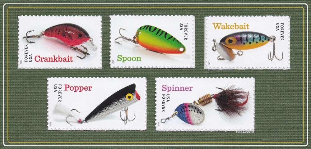 New 2025 Freshwater Fishing Lures Singles Set of 5 Mint NH for Anglers