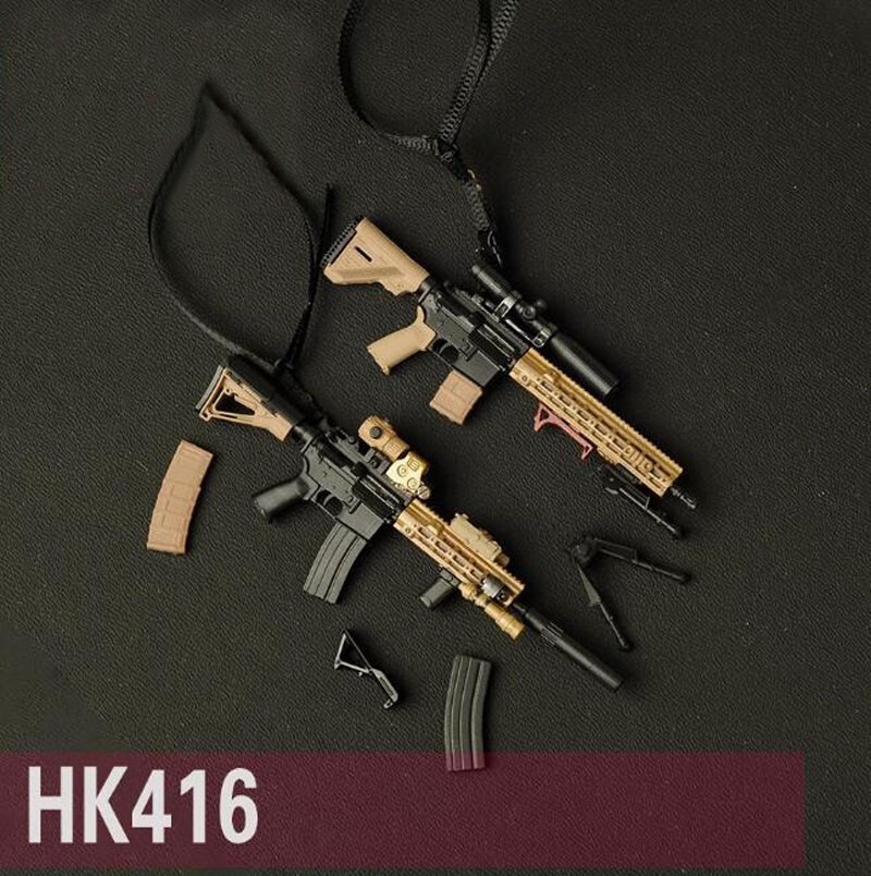 1/12 Soldier Accessories HK416 Assemble Gun DIY Model for 6'' Action Figure