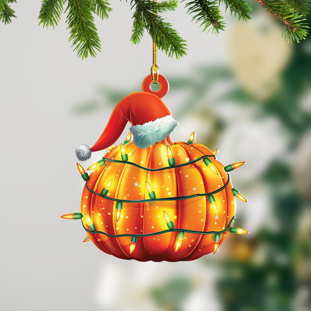 Pumpkin Christmas Lights Ornament  Pumpkin Christmas Tree Car Ornament Xmas Gift