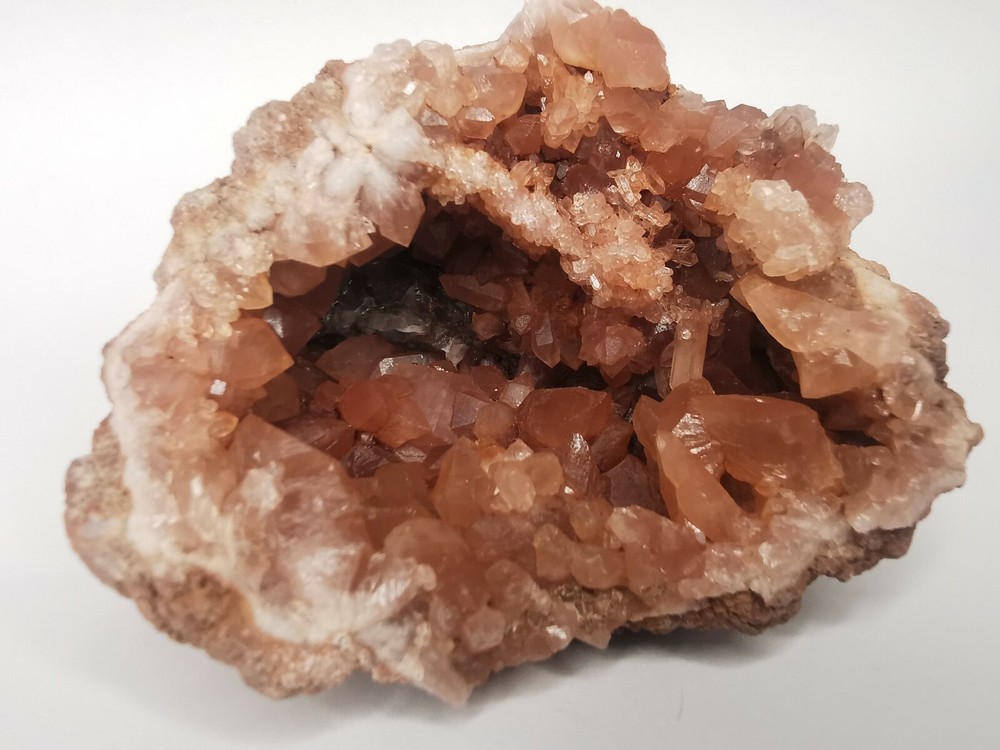 Natural Pink Amethyst Geode from Argentina AA Grade with Quartz Crystal-image