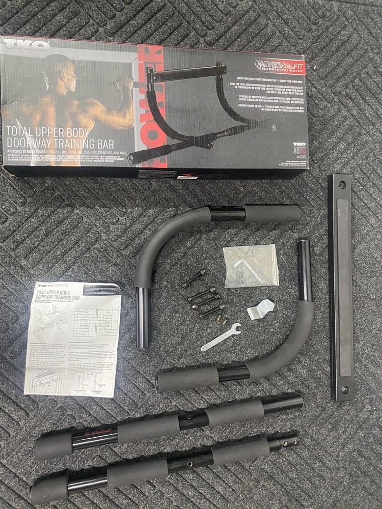 TKO Total Upper Body Doorway Training Bar Universal Fit Door to 33.5