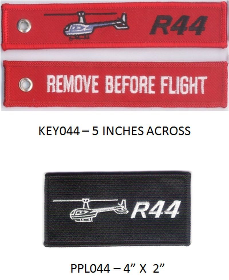 ROBINSON R44 HELICOPTER PATCH & KEYCHAIN SET -PPL044/KEY044
