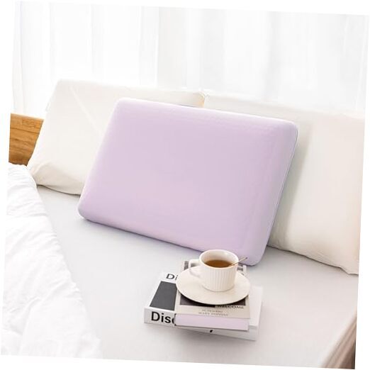 Sleep Memory Foam Pillow for Back Stomach and Side Sleepers, Purple(1 Pack)