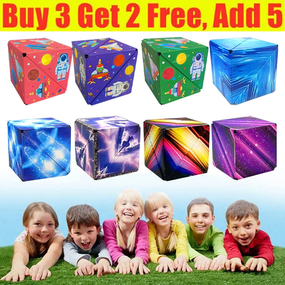 Magnetic Magic Cube Changeable 3D Hand Flip Puzzle Toy Stress Relief Kid Xmas US