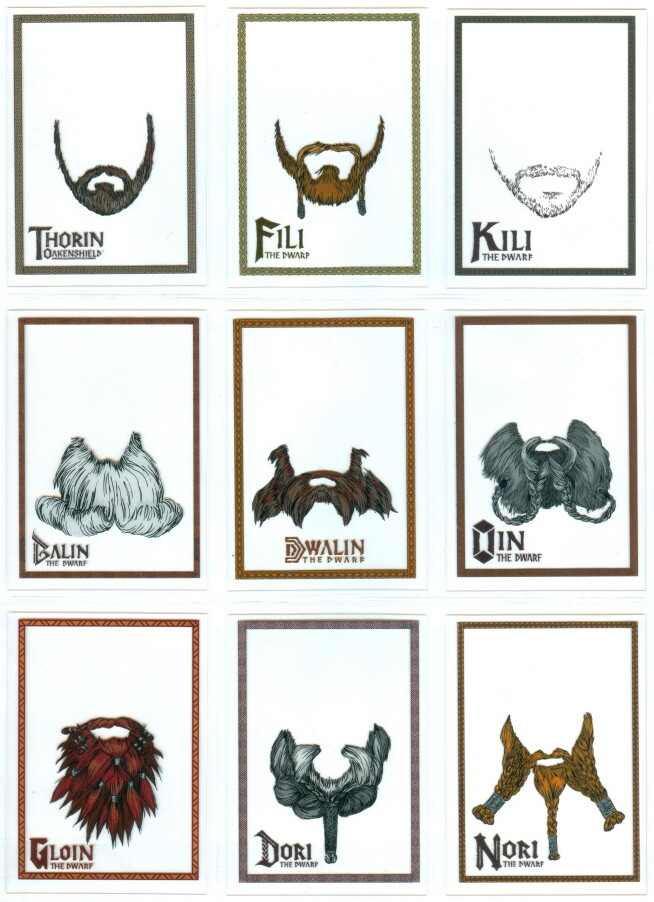 The Hobbit Desolation of Smaug Dwarf Beard Acetate Set 13 Pieces