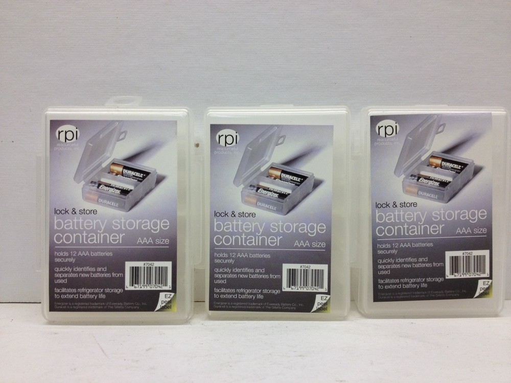 6-Pack AAA Battery Storage Case - Durable Plastic Organizer-image