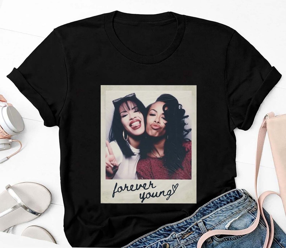 Selena Quintanilla and Aaliyah Haughton Photobooth Shirt, Fan Gift-image