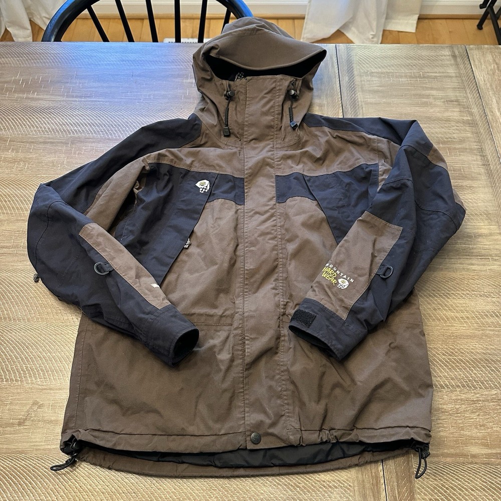 Mountain Hardwear Jacket Mens S Brown Exposure II Conduit Hooded Ski Parka Shell