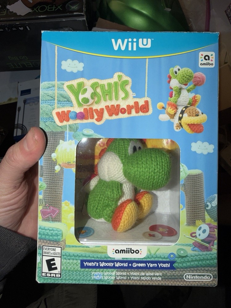 Yoshi's Wooly World Nintendo Wii U With Yoshi Amibo In Original Box But Gameopen-image