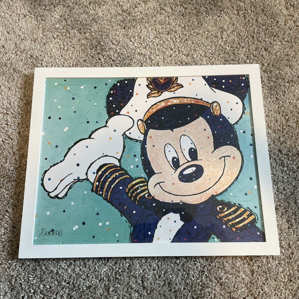 Disney Cruise Line 25th Anniversary Mickey Mouse Framed Art by Joe Kaminski