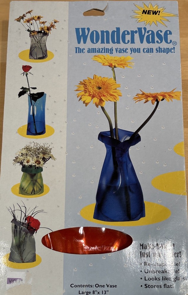 WonderVase Make-A-Vase Shapeable Unbreakable  Crystal Red Large 8