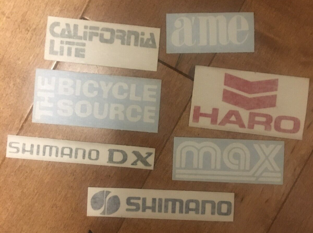 BMX decals Shimano Haro Max A'me Claifornia Lite OLD SCHOOL