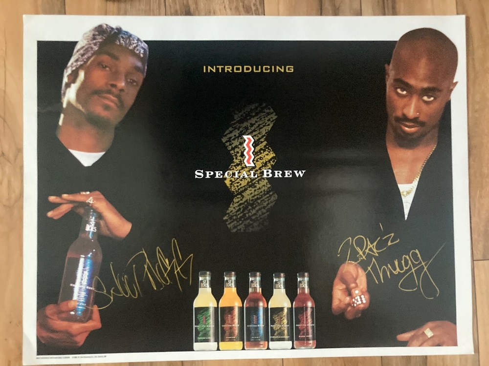 Title: 2Pac Snoop Dogg Special Brew ‘90’s poster *RARE* Death Row gangsta Party