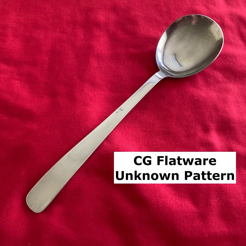 CG Flatware Round Tip Edges Up Serving Spoon 11 1/4