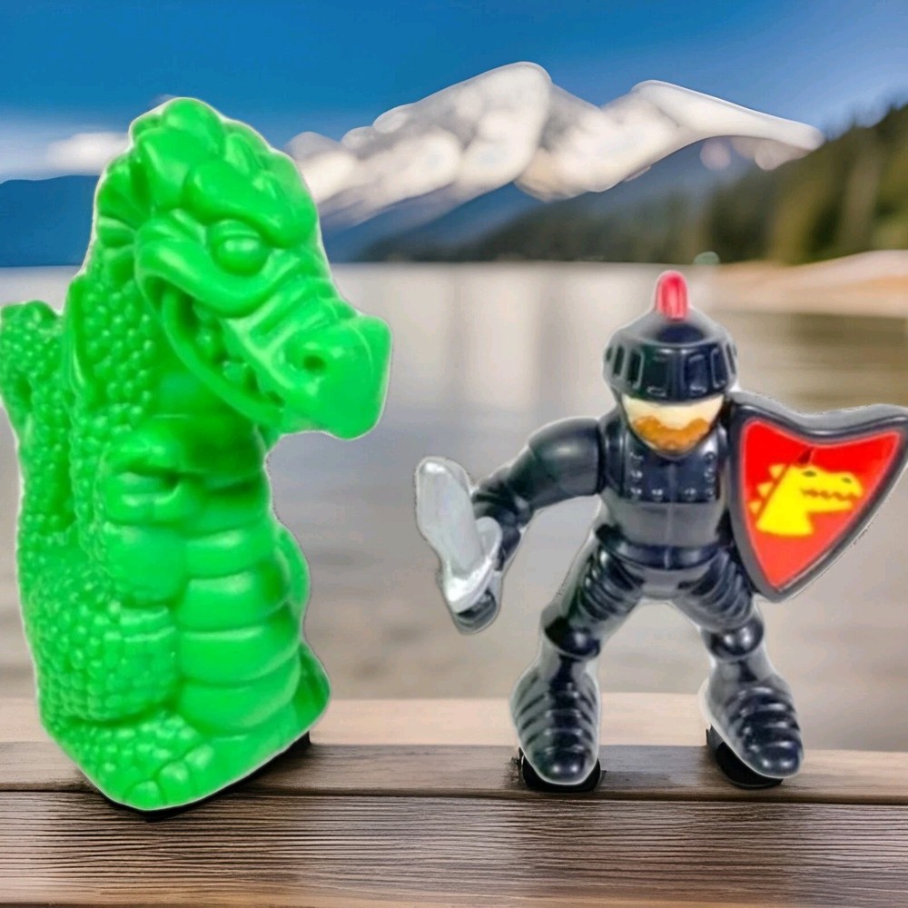 McDonalds Happy Meal Toy Fisher-Price Green Dragon Knight Cake Topper