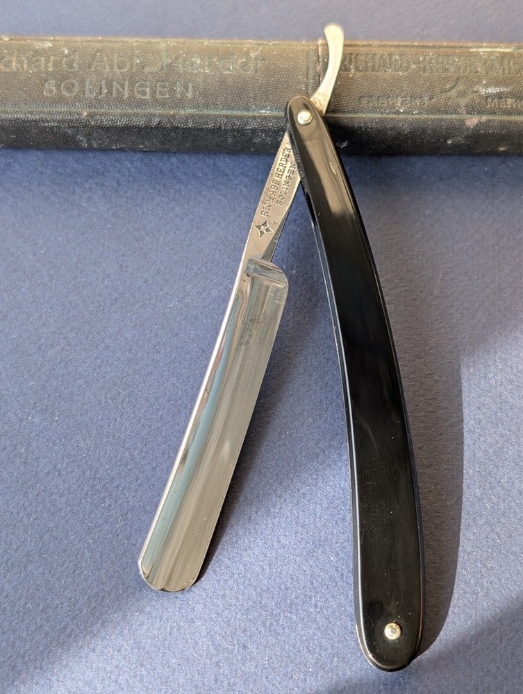 Vintage Herder Solingen Straight Razor Rich Abr-image
