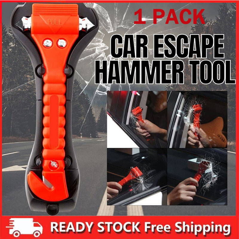 Emergency Escape Tool Auto Car Window Glass Hammer Breaker & Seat Belt Cutter