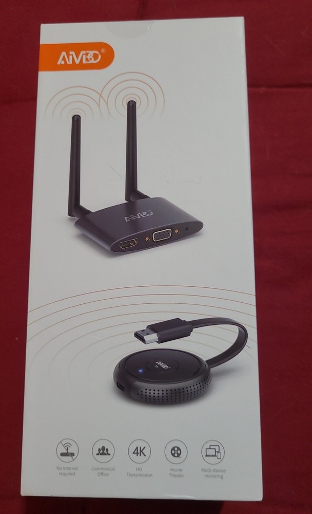 HDMI Wireless Transmitter and Receiver 4K AIMIBO Wireless HDMI Extender Live ...-image