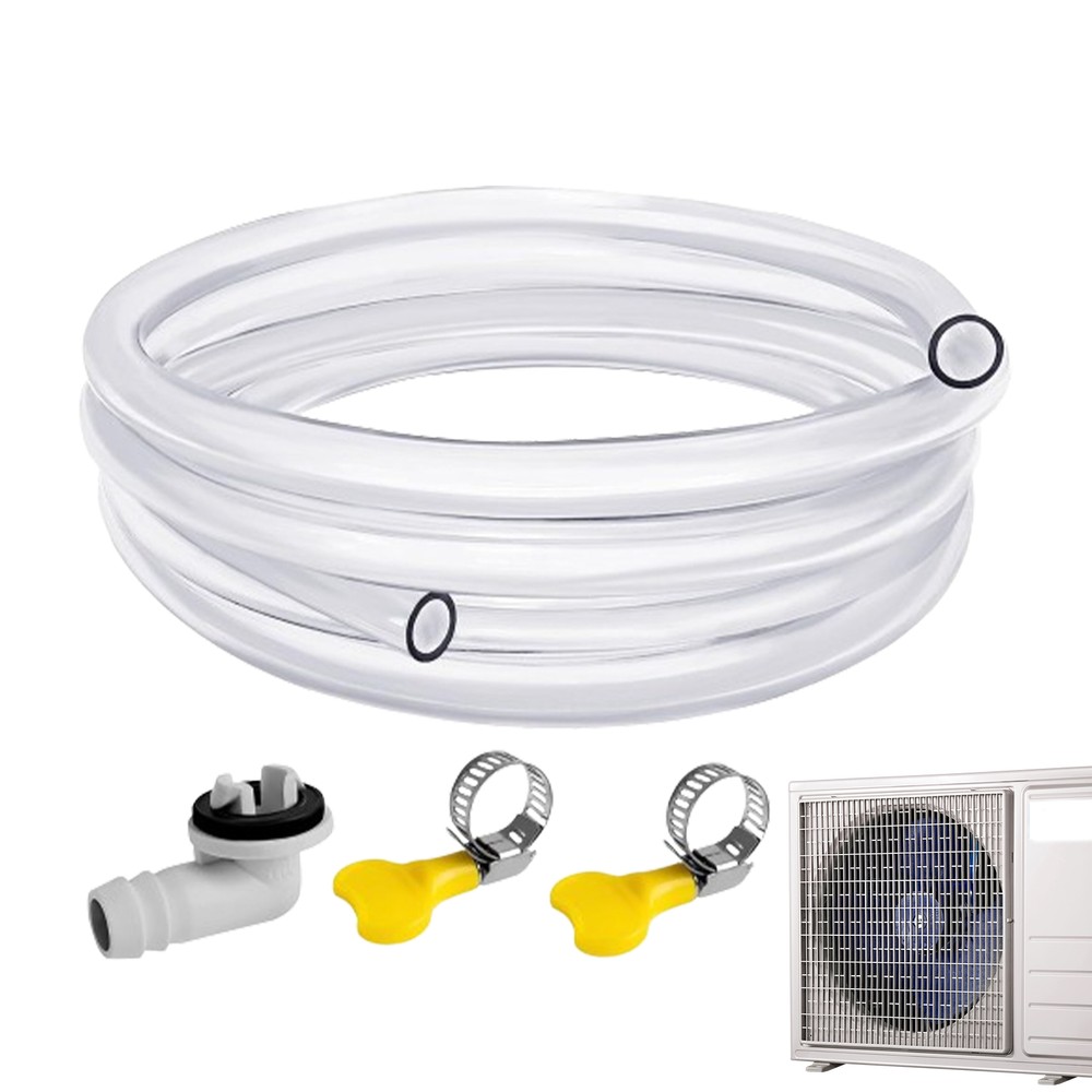 10ft Air Conditioner Drain Hose Kit Plastic Tubing for AC Condensate Universal-image