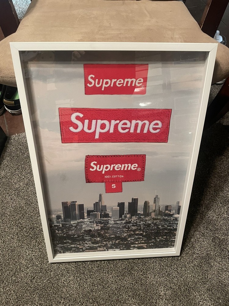 SUPREME x Oliver Gal Limited Edition Los Angeles Framed Wall Art in Glass 2’x16”