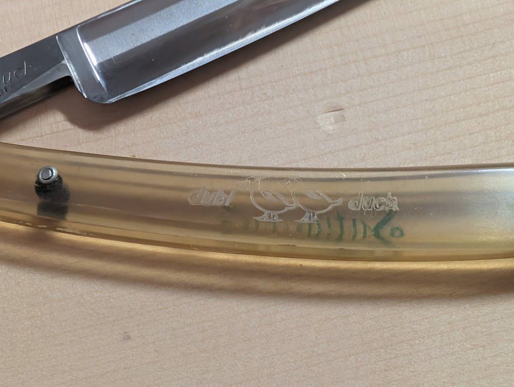 Vintage Dubl Duck Satinedge Straight Razor with Classic Handle
