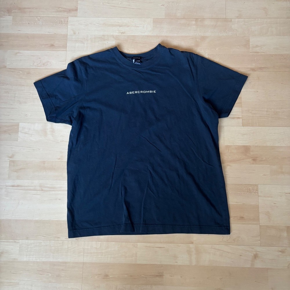 Abercrombie & Fitch Mens Navy Blue Gym Issue Muscle Fit T-Shirt Large L-image