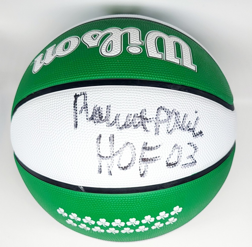 AUTOGRAPHED COA ROBERT PARISH BOSTON CELTICS NBA BASKETBALL LOGO HALL OF GAME 03