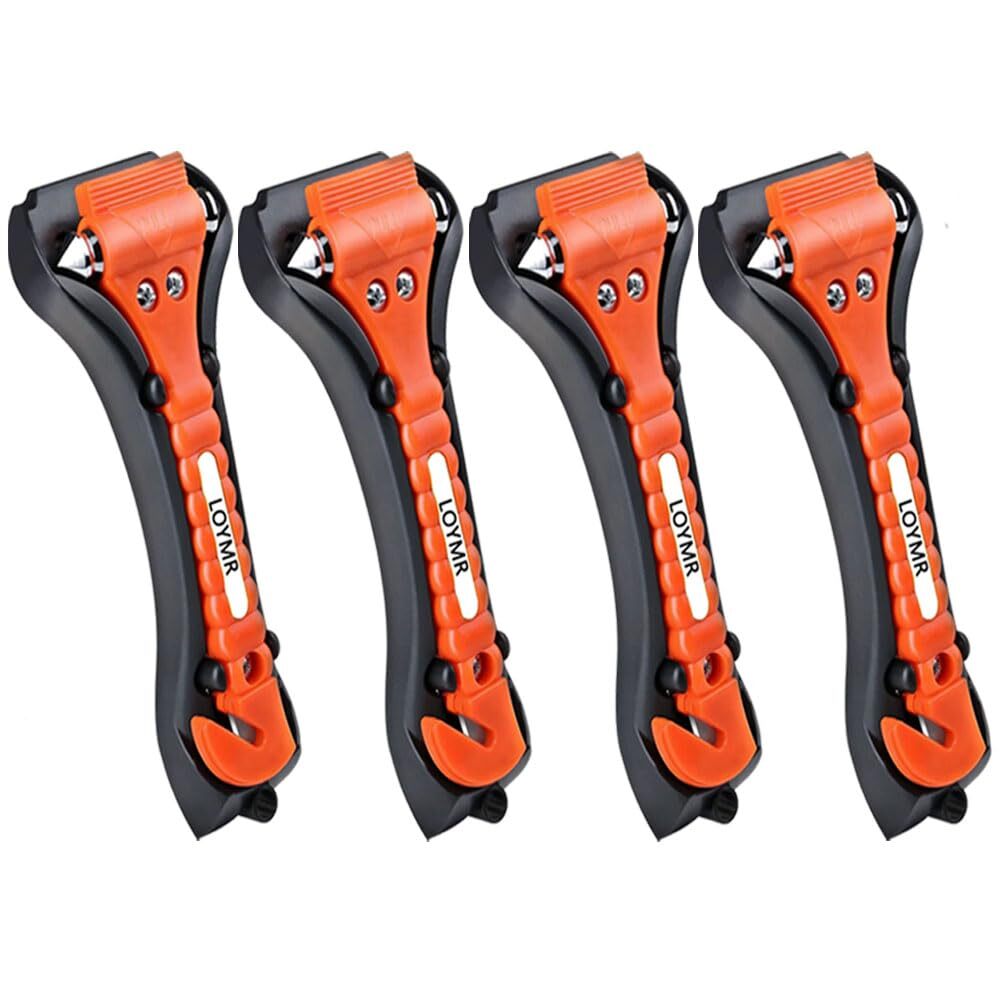 4 PCS Car Safety Hammer Auto Car Window Glass Hammer Breaker and Auto Safety ...