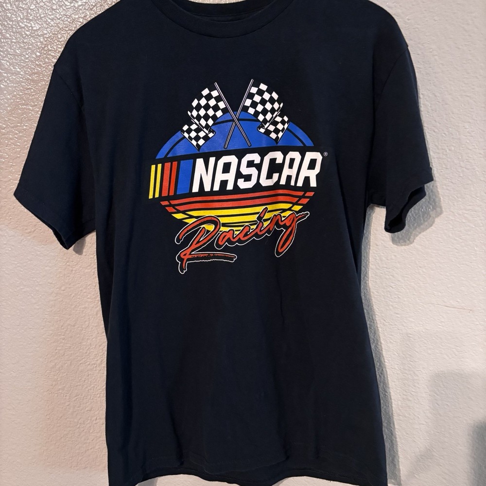 Official NASCAR Racing black T-shirt Size Medium
