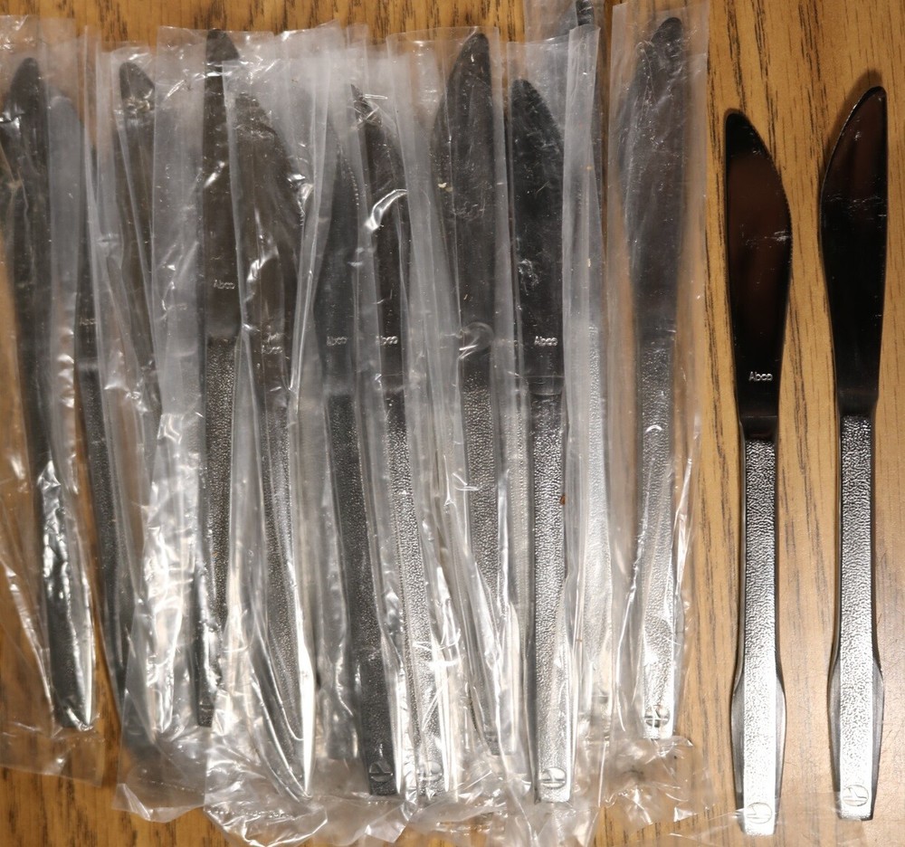 EASTERN AIRLINES 22 Knife Lot Abco First Class Dinner Service Silverware Knives