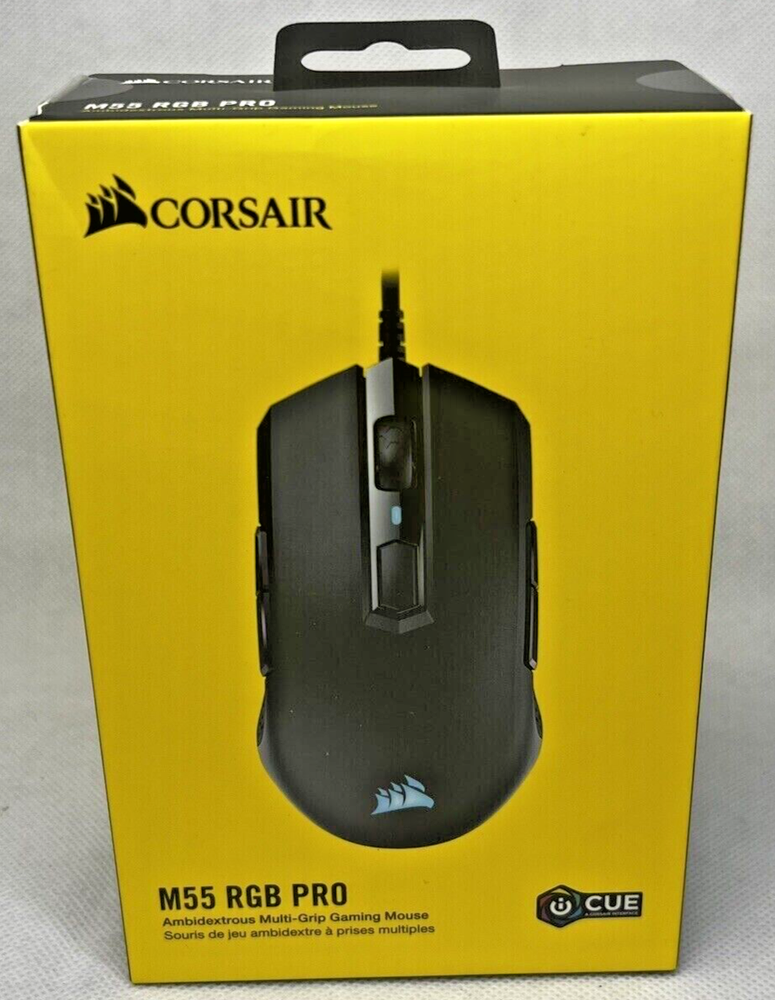 Corsair M55 RGB Pro Ambidextrous Multi-Grip Optical Gaming Mouse
