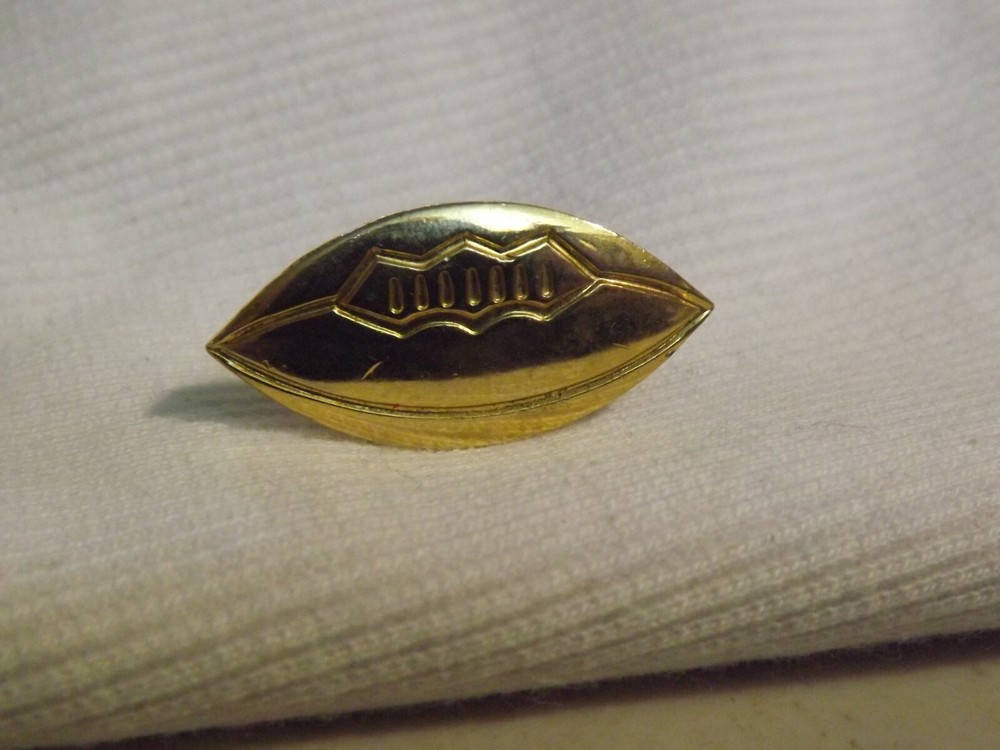 Football Gold Tone Lapel Hat Pin