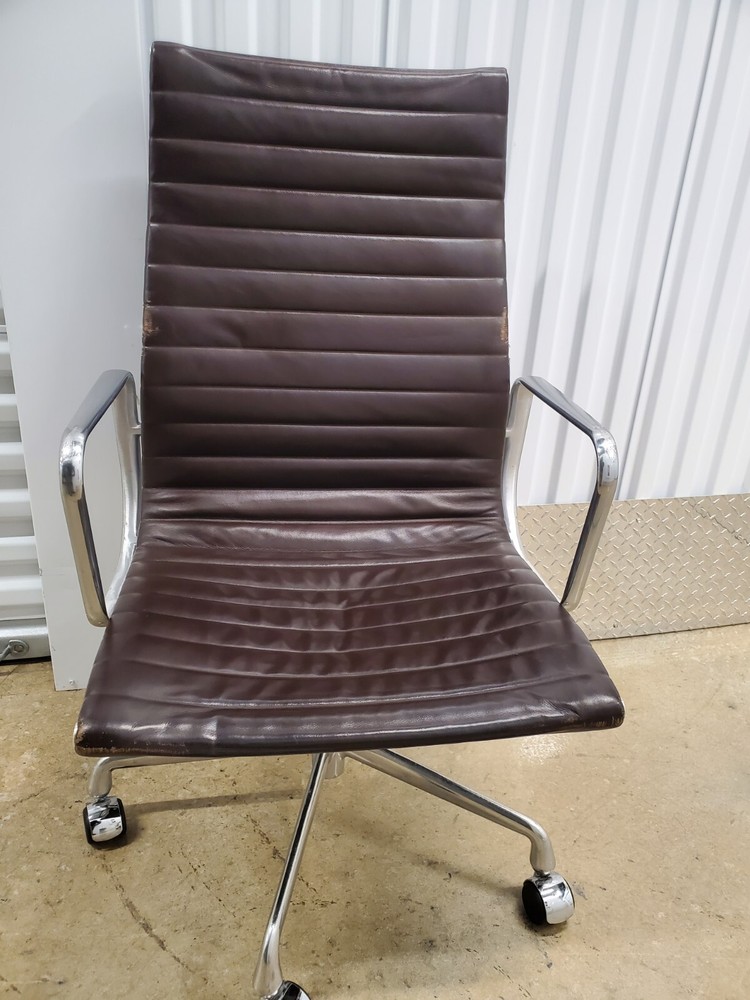 Eames Herman Miller High Executive 2009 Aluminum Group Desk Chair leather EA337