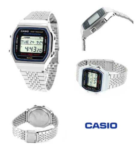 CASIO ABl-100WE Japan Stainless Steel Digital Quartz Watch with Alarm  -image