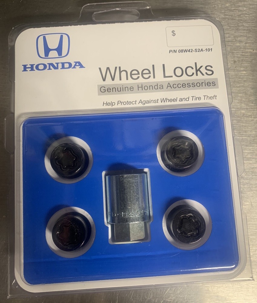 Honda Genuine Parts 08W42-S2A-101 Black Wheel Lock Set Brand New See Pics!!!