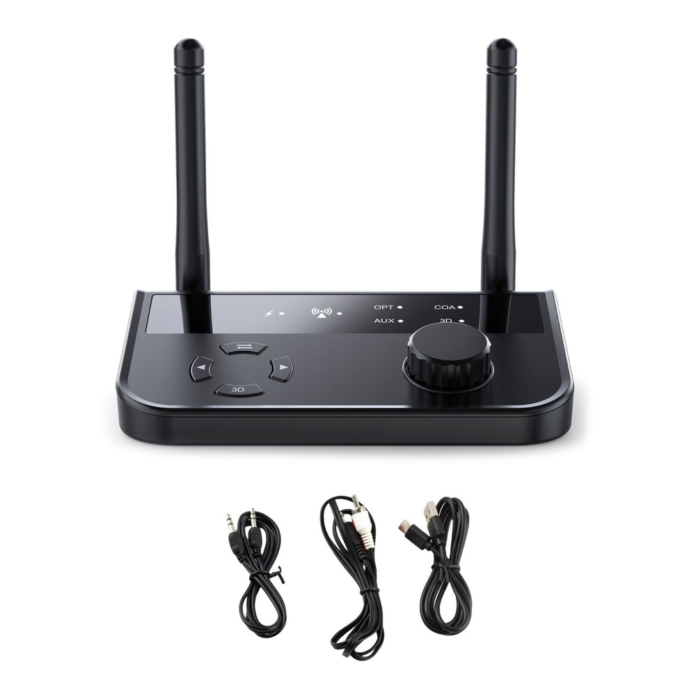 Bluetooth 5.3 Transmitter Receiver with Two-Way Interface for Plug-and-Play Connectivity