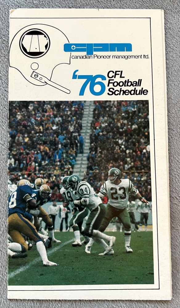 1976 Saskatchewan Roughriders Canadian Football League Pocket Schedule