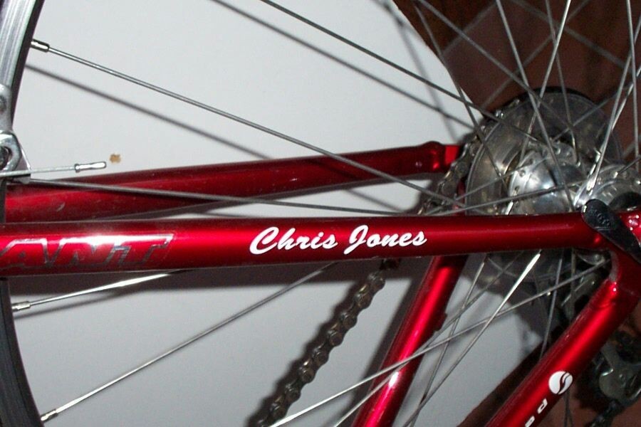 Custom Name Decal Sticker Triathlon Bike Road Decals