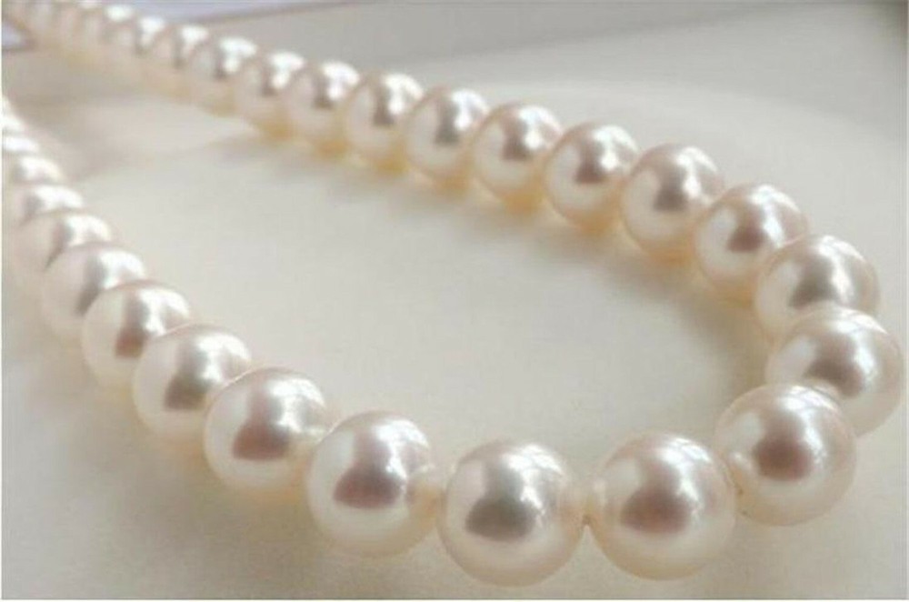 AAA 8-9mm Premium White South Sea Pearl Necklace 18 Inch Strand-image
