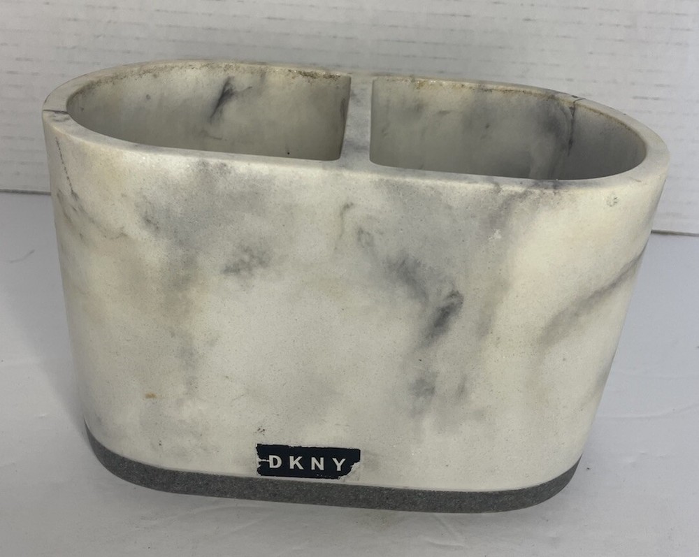 DKNY ~Make-Up & Brush Holder~Marble Pattern Two Sections