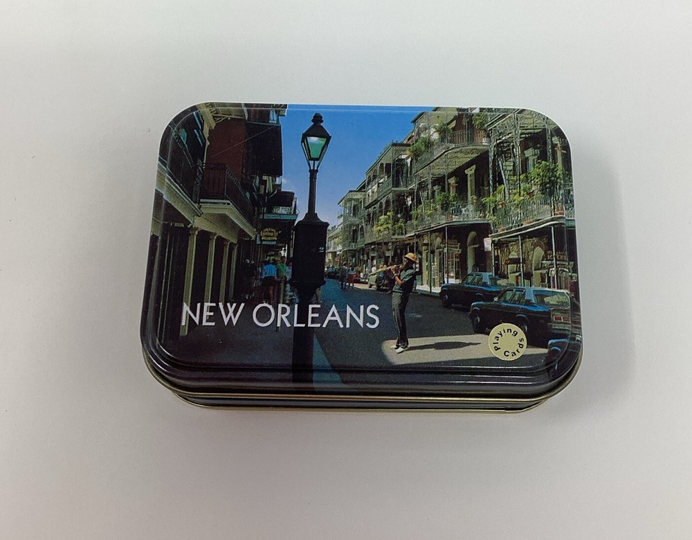 New Orleans PLAYING CARDS NEW SEALED IN METAL BOX