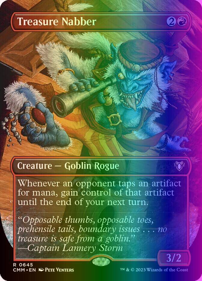 MTG Magic the Gathering Treasure Nabber (645/1173) Commander Masters LP FOIL