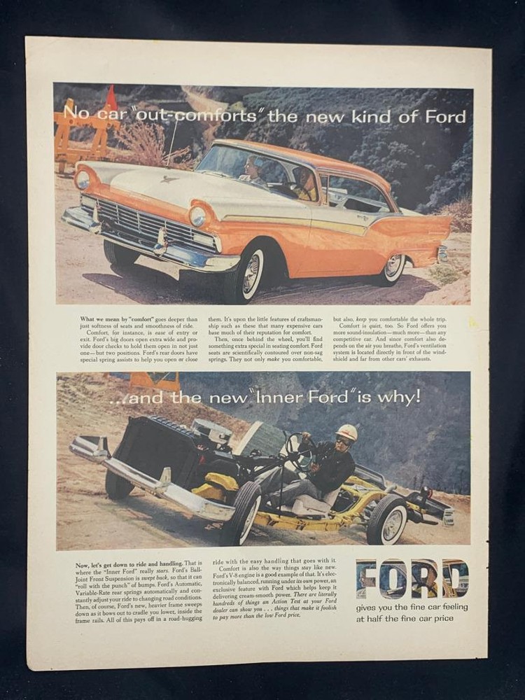 Magazine Ad* - 1957 - Ford Fairlane 500 - Town Victoria - (#2)