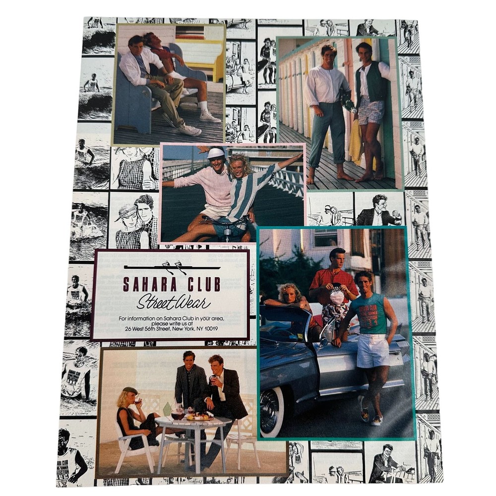 Sahara Club 80s Vintage Streetwear Magazine Ad 1983-image